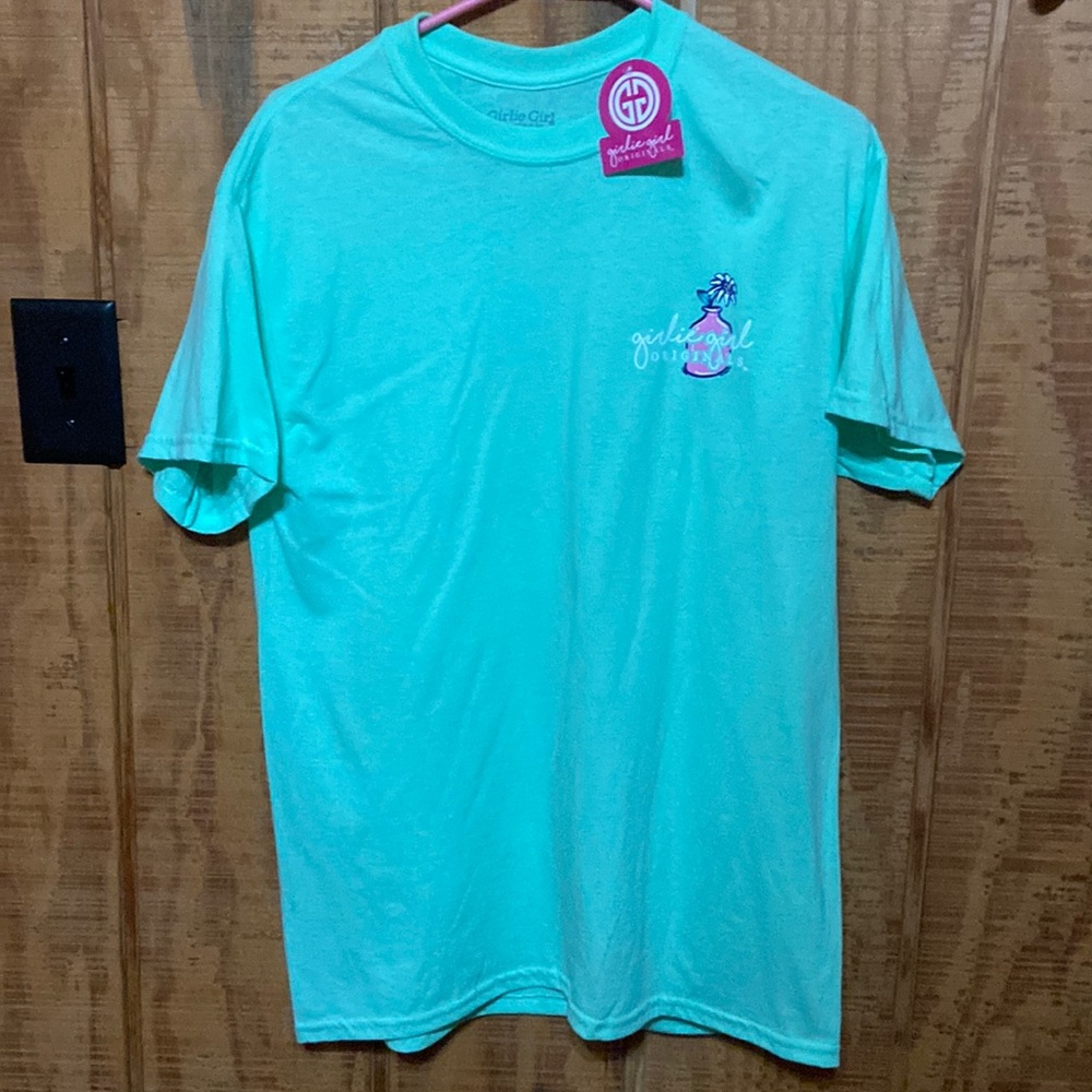 Girlie girl original tee; mint green
